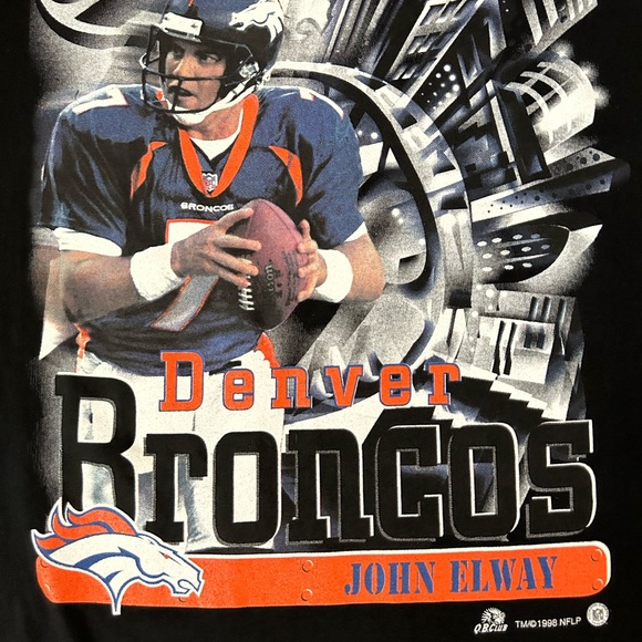 Vintage 1998 Broncos John Elway Quarterback Tee Men’s Medium  [012] - Picture 2 of 5